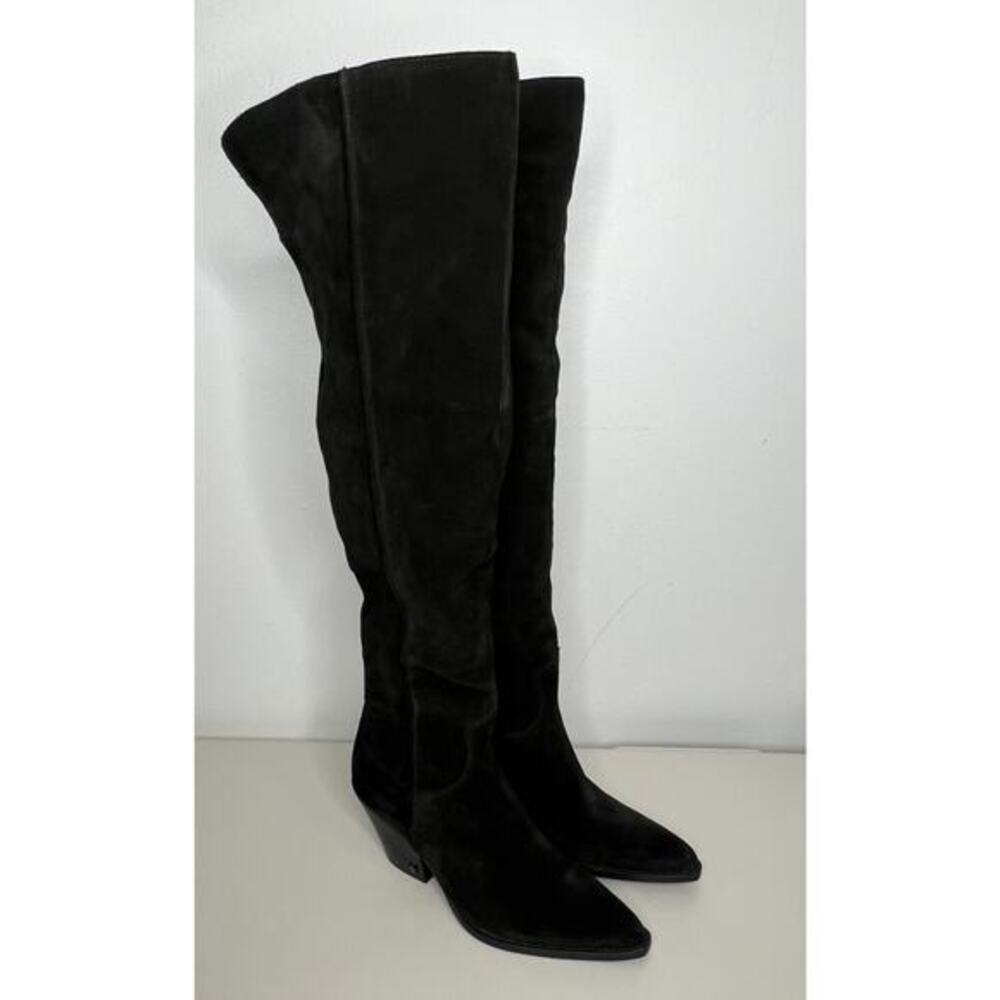 Sam Edelman Julee Pointed Toe Over The Knee Boot Suede Black Women’s Size 9